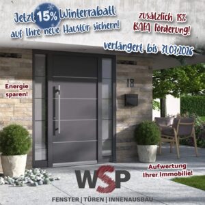 WSP Innenausbau - Haustürangebot 2026 geht in die Verlängerund bis 31.03.2026!